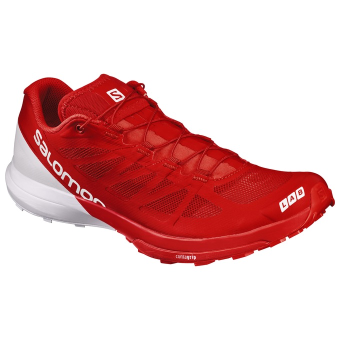 SALOMON S/LAB SENSE 6 Philippines - Men's Trail Running Shoes - Red/White | 684792-MUD